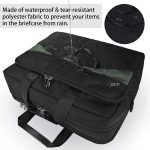 Laptop Bag 17.3 Inch Laptop Briefcase Large Laptop Case Waterproof Business Computer Bag Adjustable Shoulder Messenger Bag for Men Women, Black - Image 5